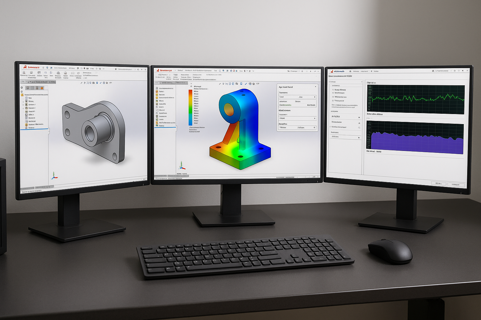 Modern CAD workstation optimized for SOLIDWORKS performance