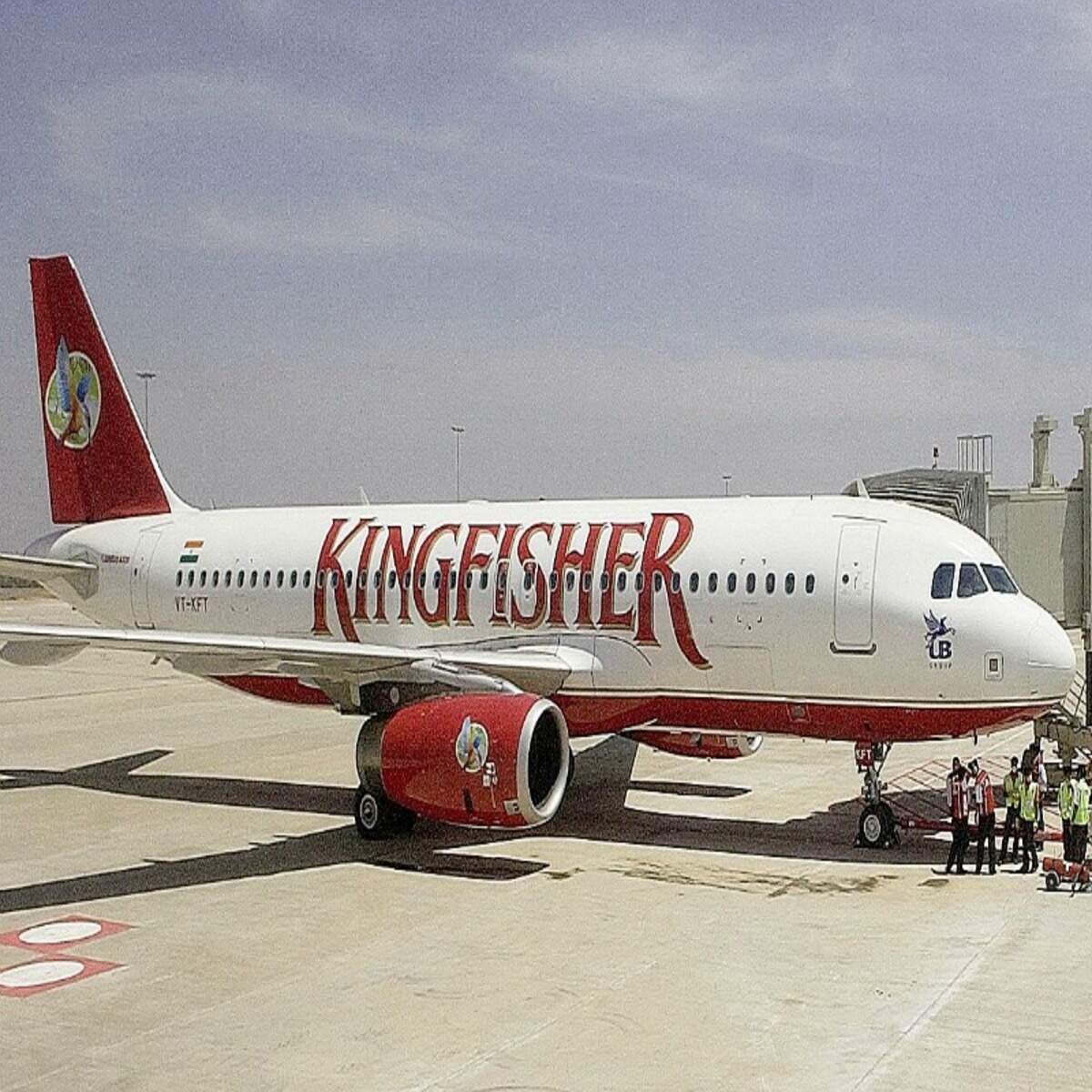 Kingfisher Airlines Aircraft Parked on Tarmaceconomictimes